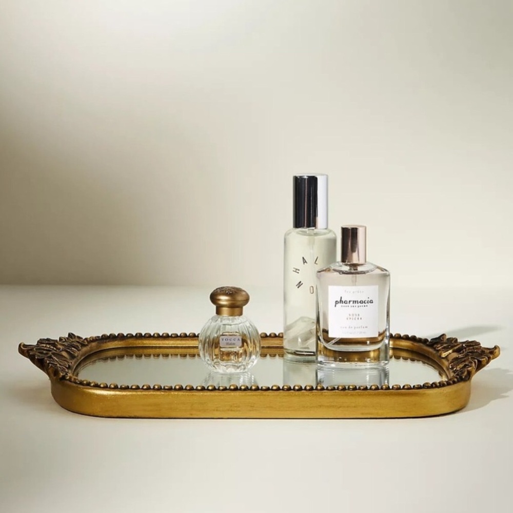 Anthropologie Gleaming Primrose Vanity Mirrored Tray NIB NWT RARE - Picture 5 of 6